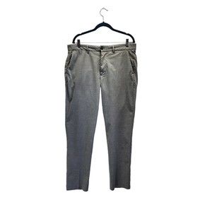 Gap Men's Slim Stretch Pants Trousers Light Grey Heather Measured Size 36x29